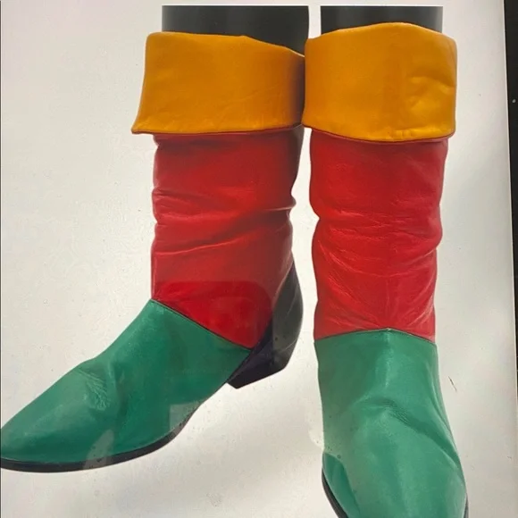 Joyce Peter Pan Style Colorful Women's Boots - Size 9 EUC - Easy slip on / off - Picture 5 of 15